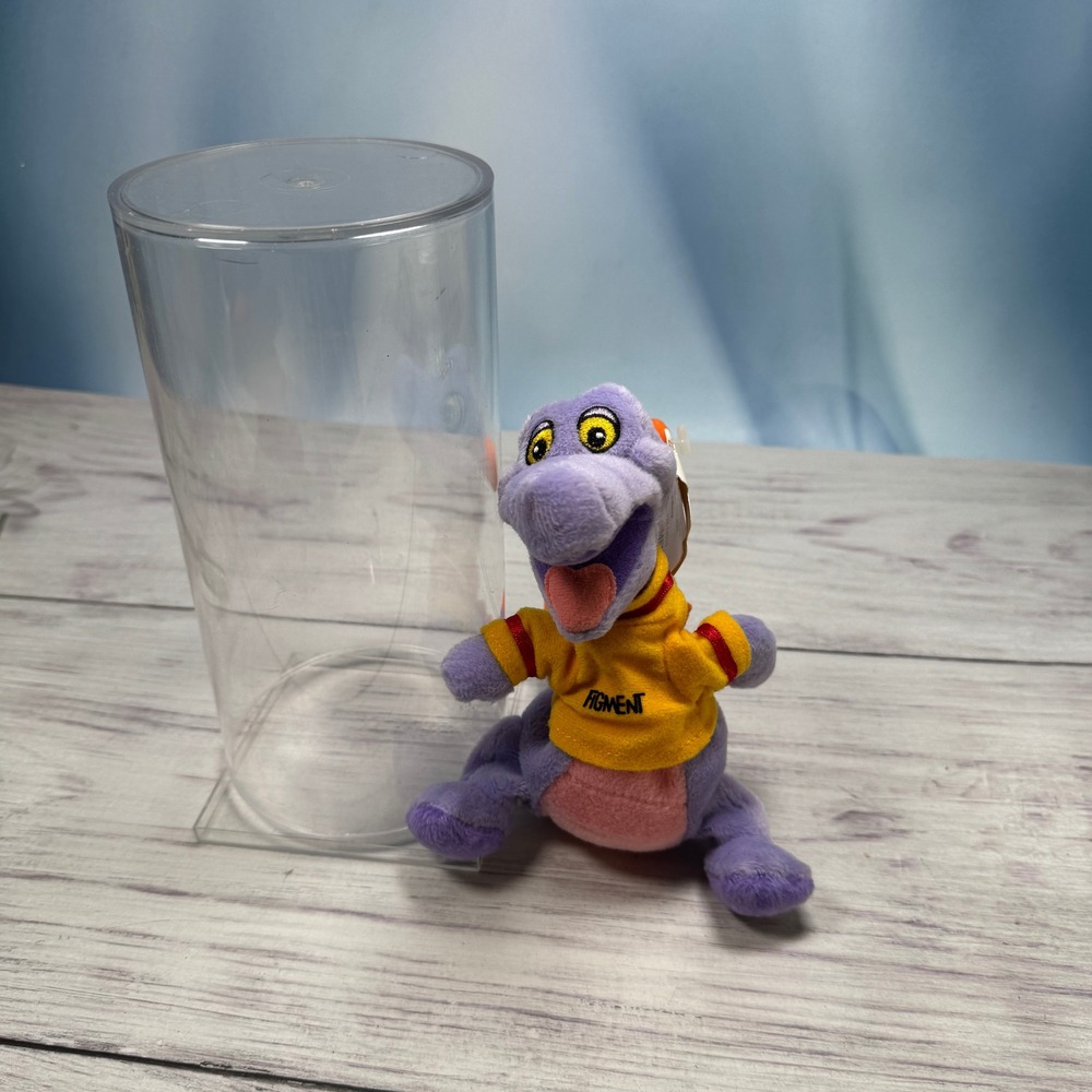 VTG Disney Figment Dragon Plush Epcot 7" Purple 1999 Bean Bag NWT Nostalgic Y2K